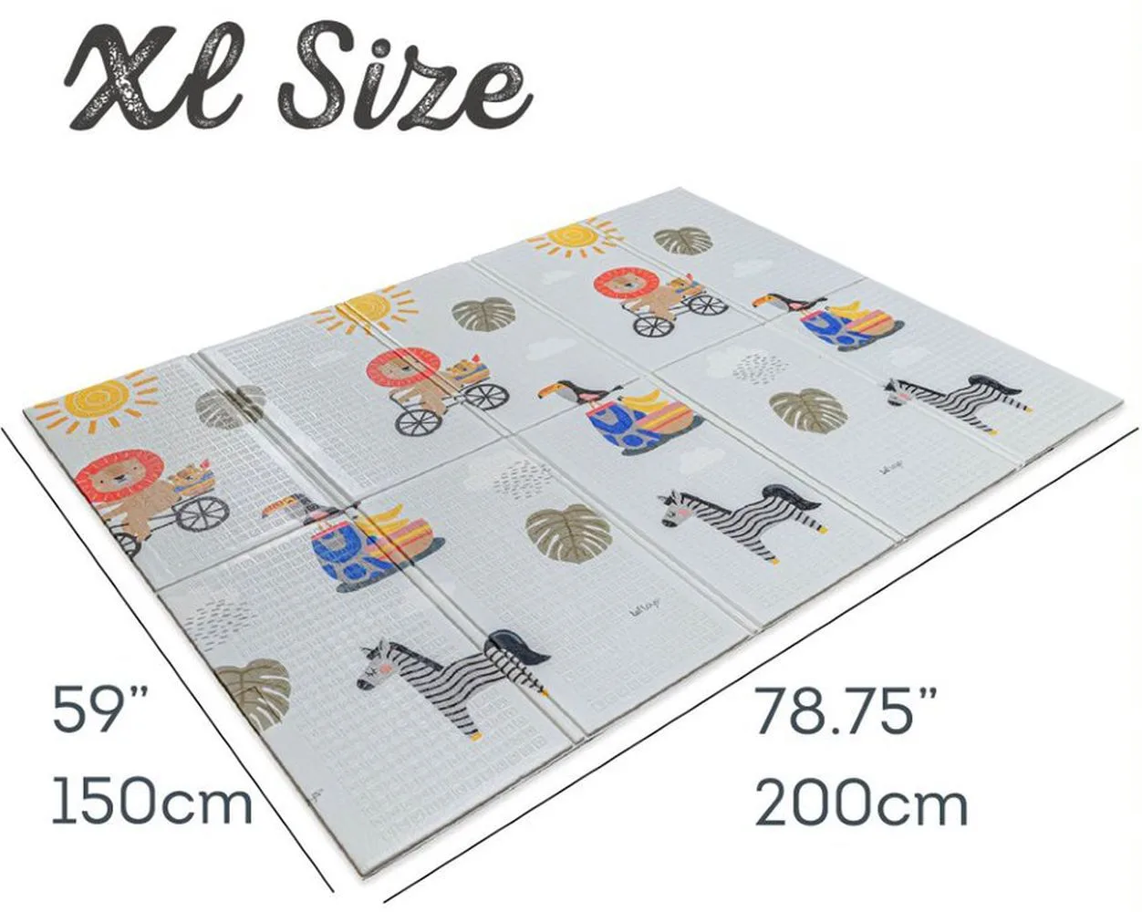 Килим за бебе, Taf Toys, Двустранен, Савана, с 12 части за снимки 150 х 200 см - Image 6