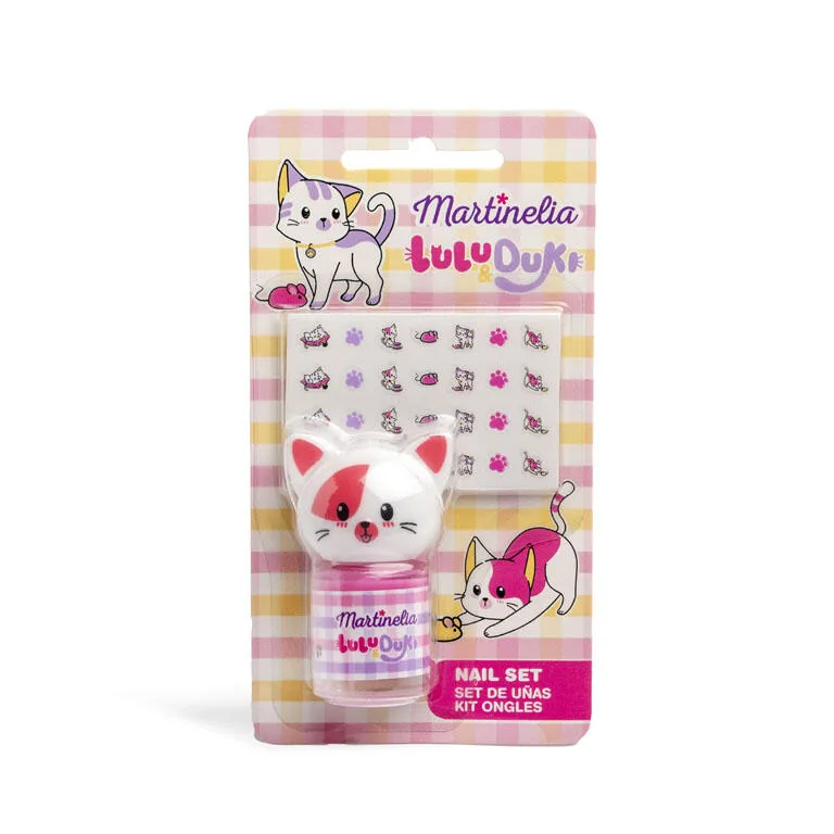 Комплект за маникюр, Martinelia, Lulu & Duki, Лак и стикери за нокти - Image 3