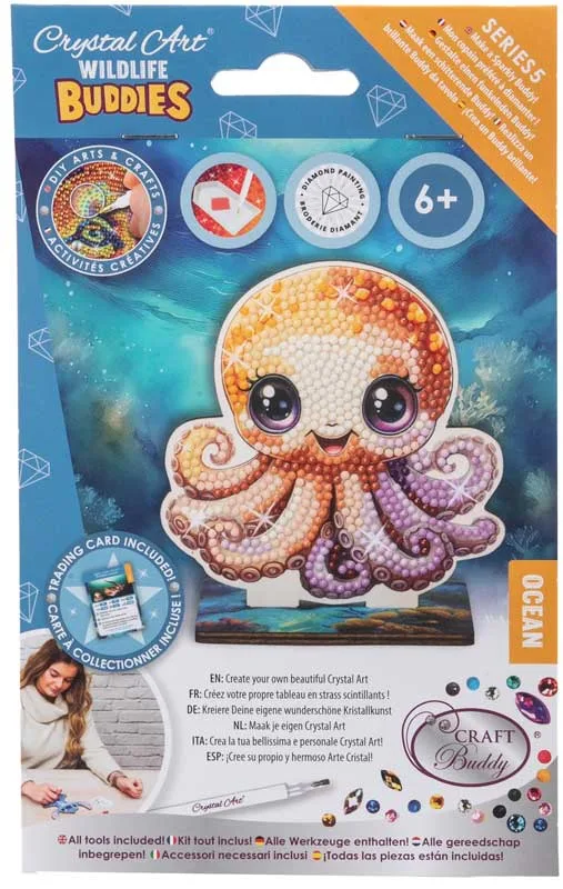 Комплект за диамантена бродерия, Craft Buddy, Crystal Art Buddies, Октопод, 7 части - Image 2