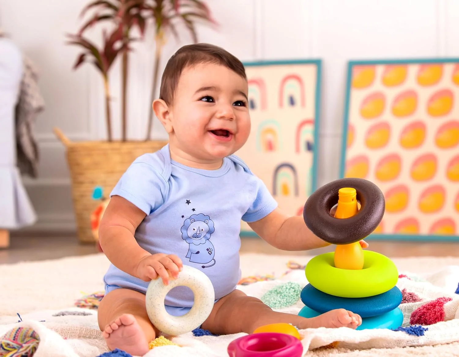 Детска играчка, Battat, Рингове за нанизване, Камъчета - Image 3