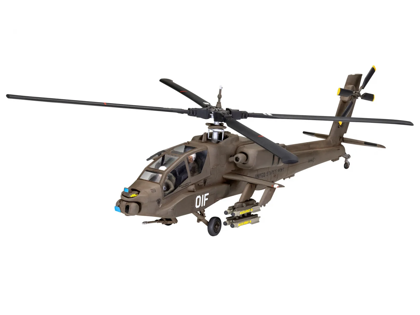 Сглобяем модел, Revell, Военен хеликоптер AH-64A Apache, 71 части - Image 3