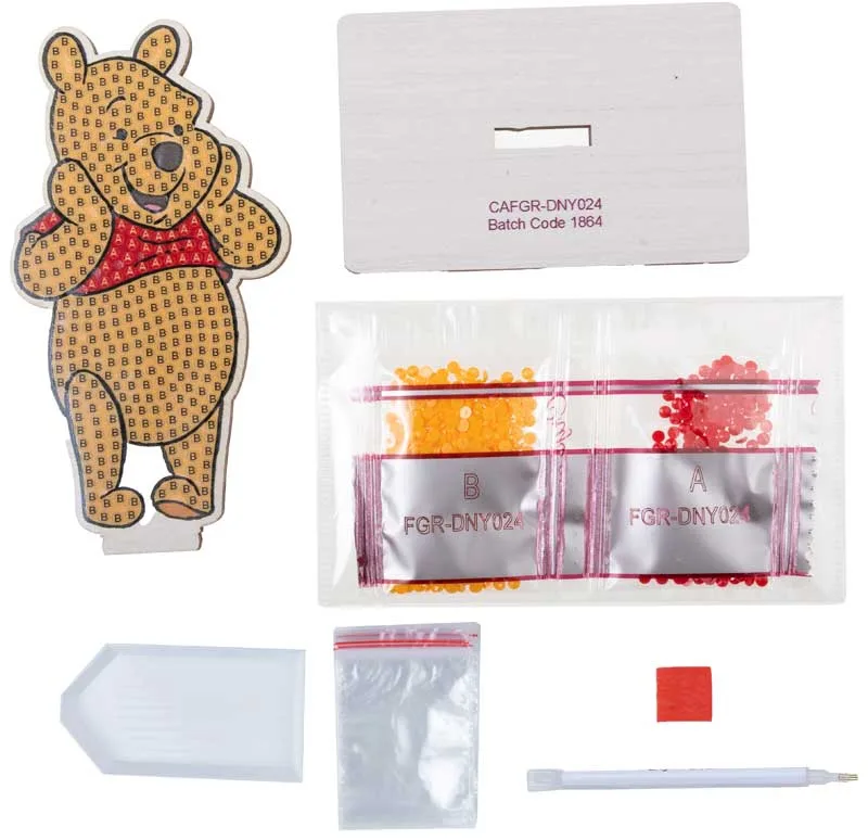 Комплект за диамантена бродерия, Craft Buddy, Crystal Art Buddies, Мечо Пух, 7 части - Image 2