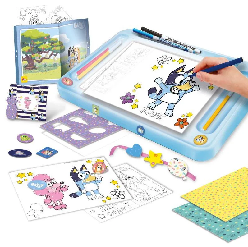 Творчески комплект, Lisciani, Bluey, Училище по рисуване със светеща дъска - Image 3