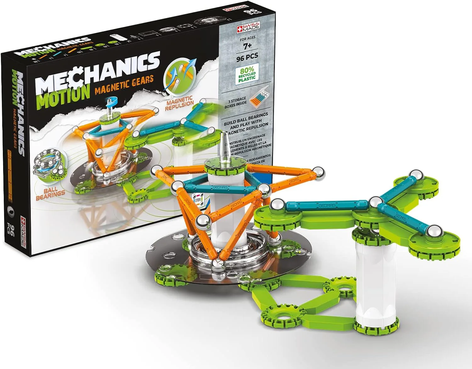 Магнитен конструктор, Geomag, Mechanics, Зъбни колела, 96 части - Image 3