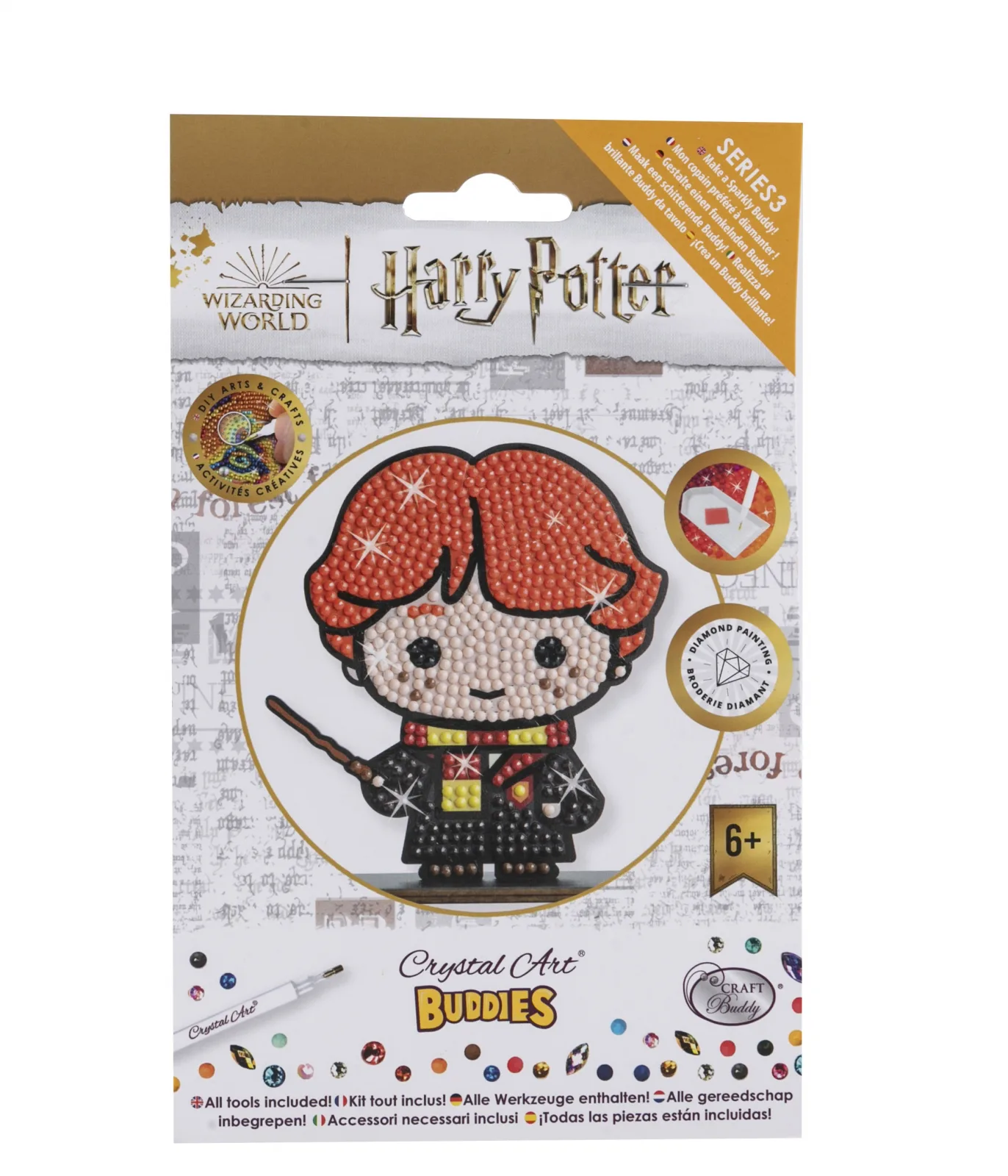 Комплект за диамантена бродерия, Craft Buddy, Crystal Art Buddies, Рон Уизли, 7 части - Image 2