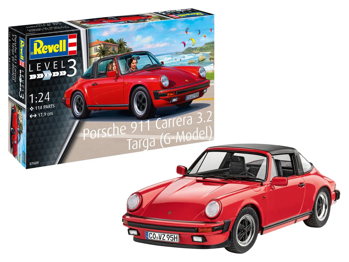 Сглобяем модел, Revell, Porsche 911 Carrera 3.2 G-Model Coupe Targa, 114 части - Image 2