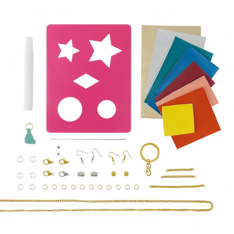 Творчески комплект, Buki France,Направи сам бижута от изкуствена кожа, 6 бижута - Image 2