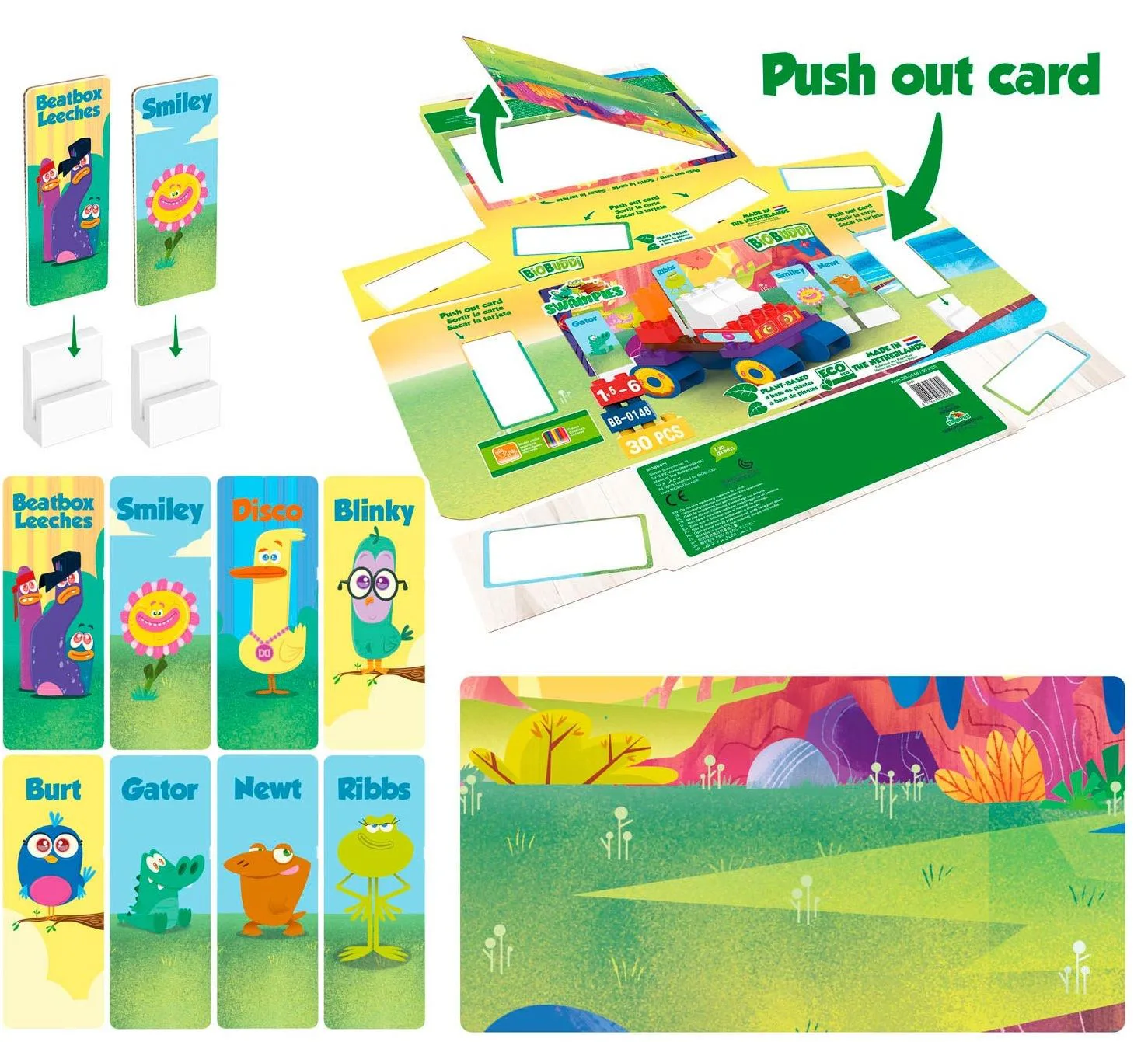 Конструктор, BioBuddi, Swampies, Състезателна кола, 30 части - Image 3