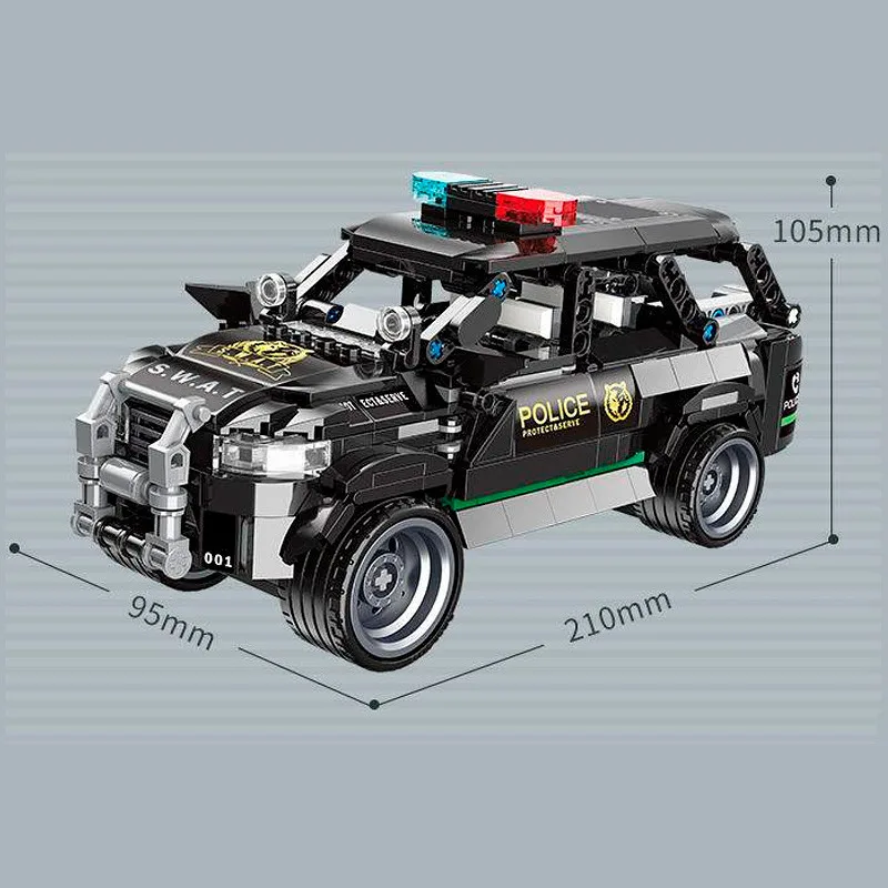 Конструктор, Qman, MineCity, Полицейски автомобил, 686 части - Image 4