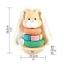 Дървен конус за подреждане Hape, Зайче - Image 2