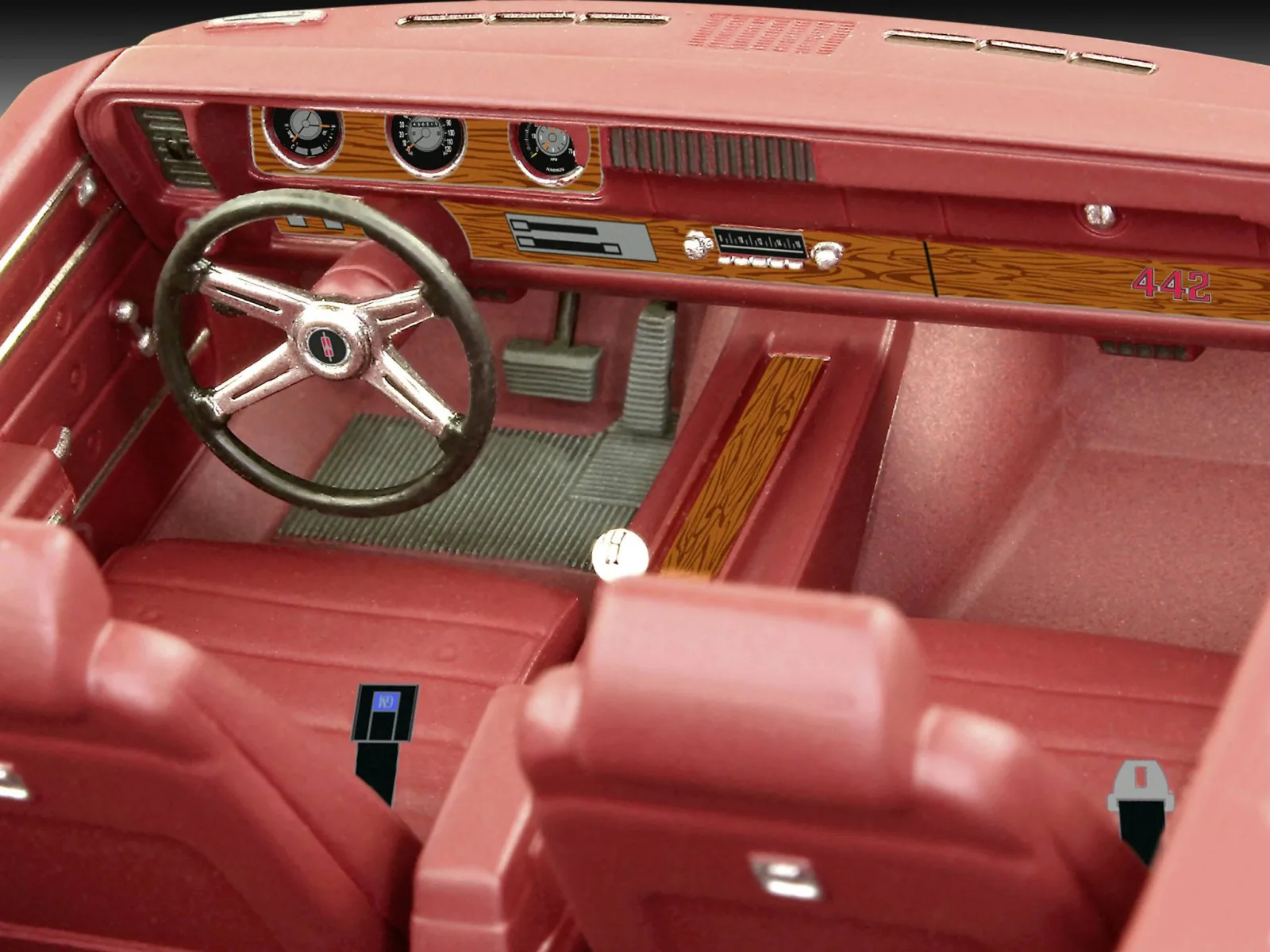 Сглобяем модел, Revell, Oldsmobile 442 1971 Coupe, 124 части - Image 3