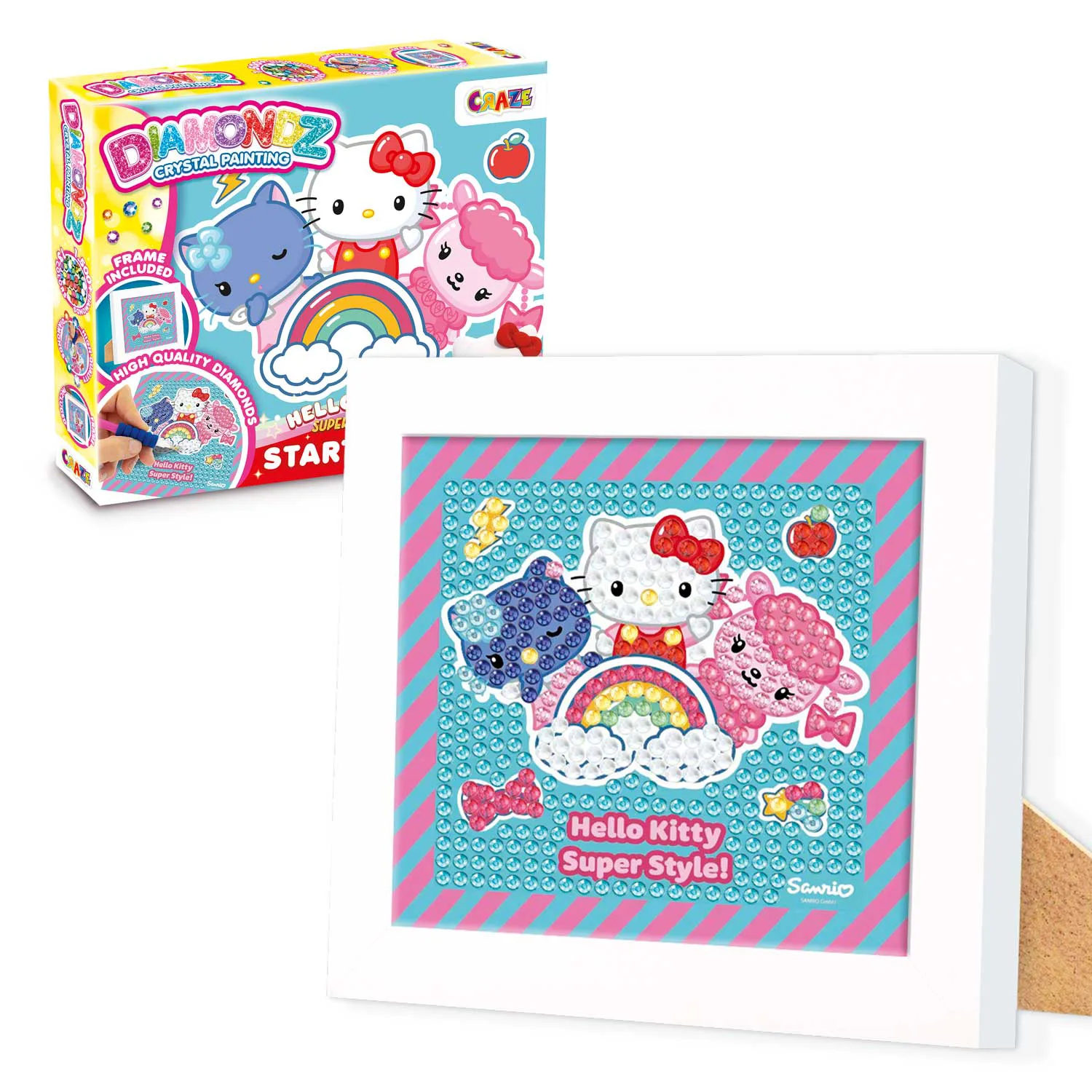 Комплект диамантен гоблен, Craze, DIAMONDZ, Hello Kitty, за начинаещи - Image 2