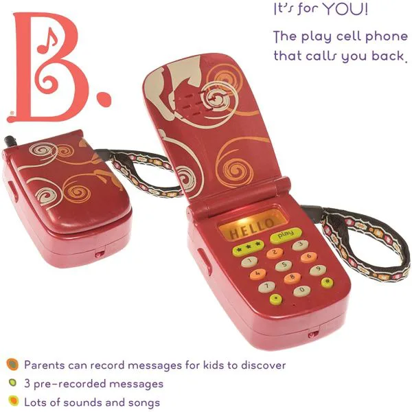 Интерактивна играчка, Battat, Телефон със звук и светлина, Червен - Image 2