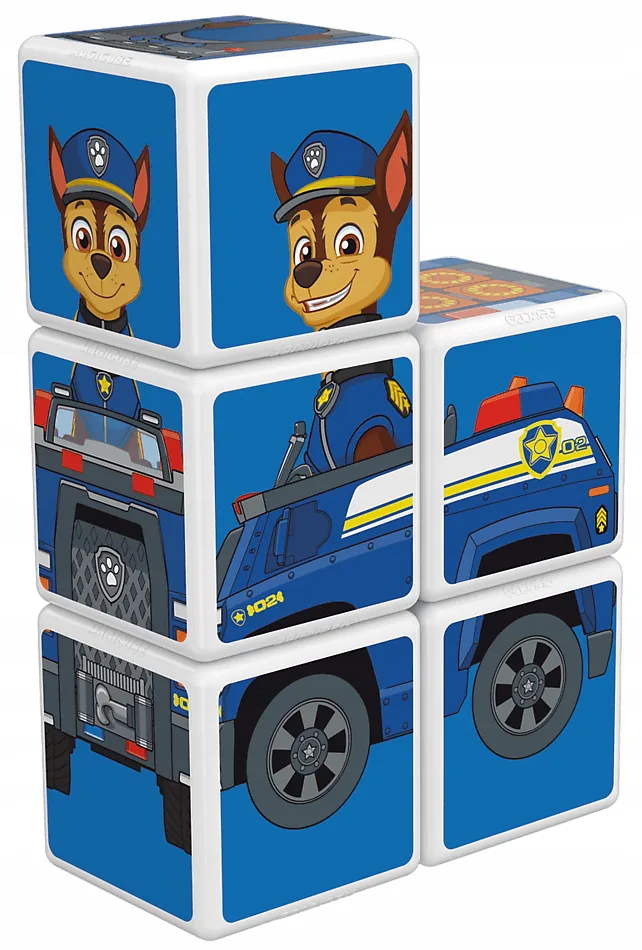 Магнитен конструктор, Geomag, Magicube, Paw Patrol, Полицейската кола на Чейс 079, 5 части - Image 4