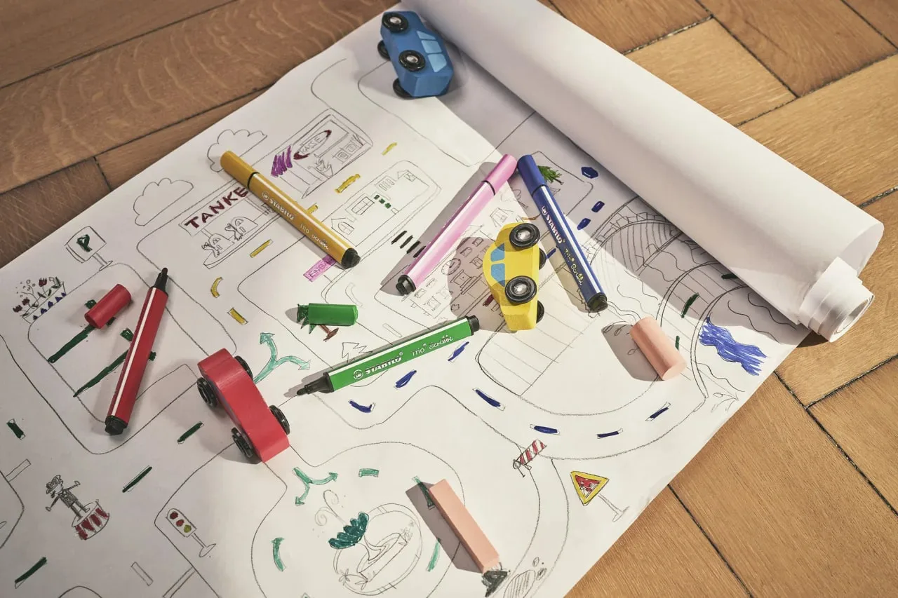 Комплект флумастери, Stabilo, Trio Scribbi, 14 цвята - Image 5