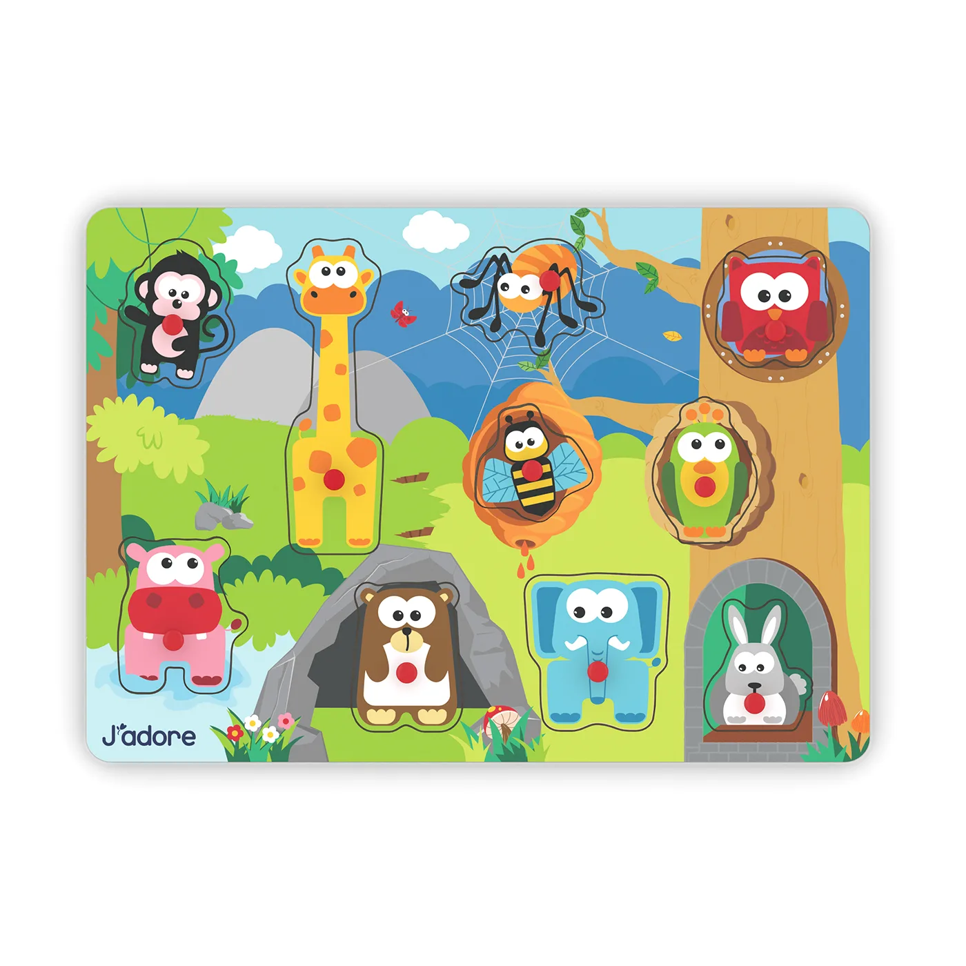 Дървен пъзел за съответсвие, J′adore, Животни - Image 4