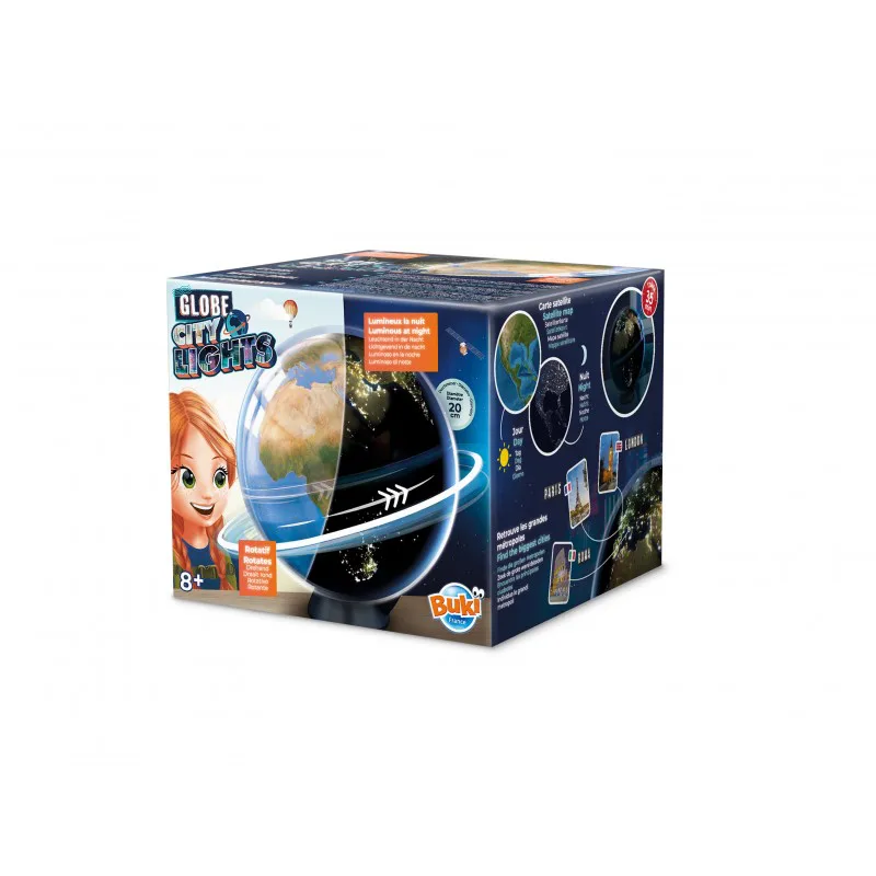 Образователна играчка, Buki France, Светещ въртящ се глобус 2 в 1, 20 см - Image 9