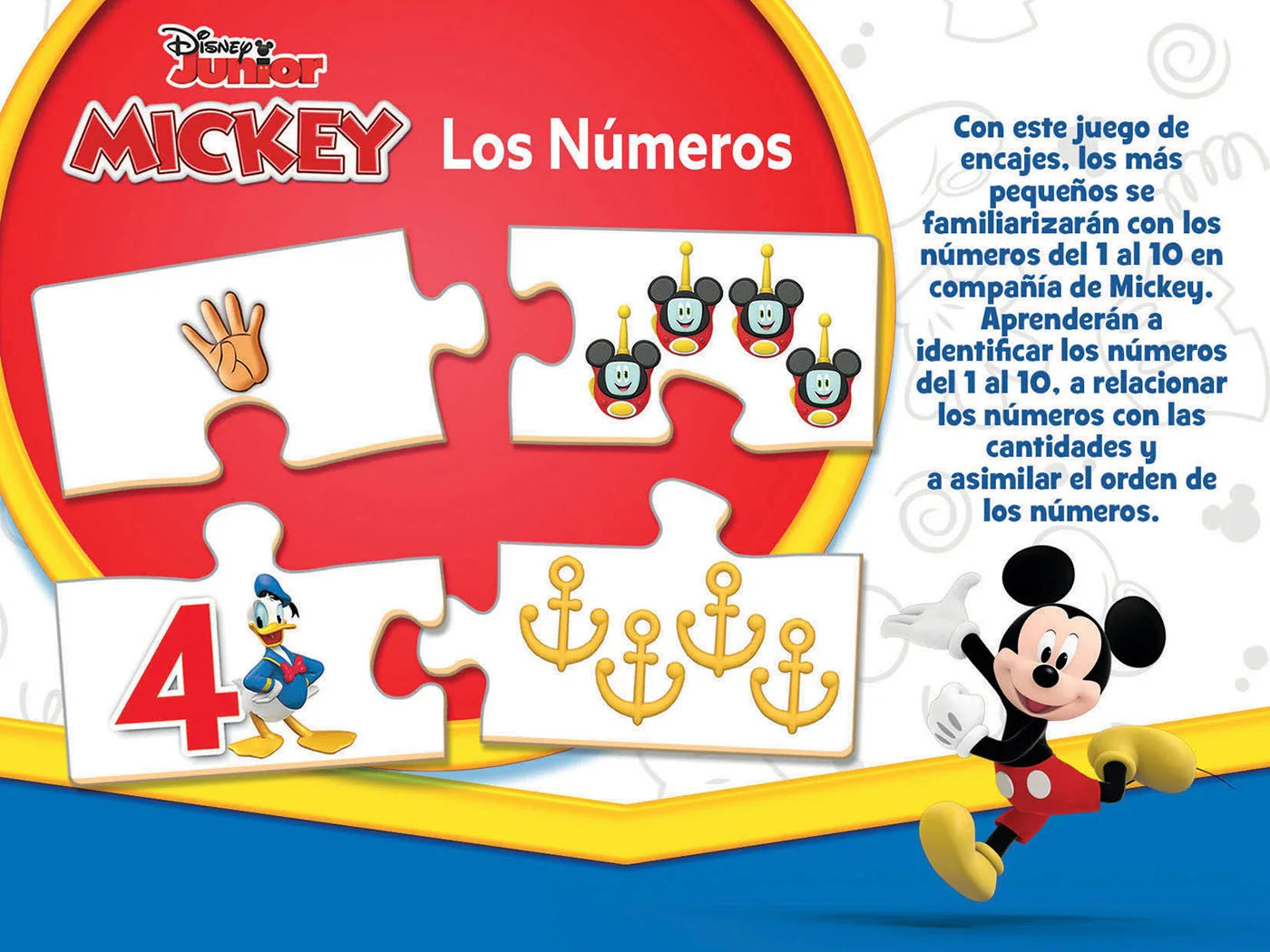 Образователен пъзел, Educa, Mickey and Friends, Числа, 40 части - Image 2