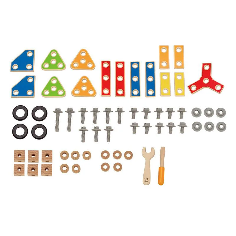 Дървен конструктор, Hape, Майстор строител, 62 части - Image 4