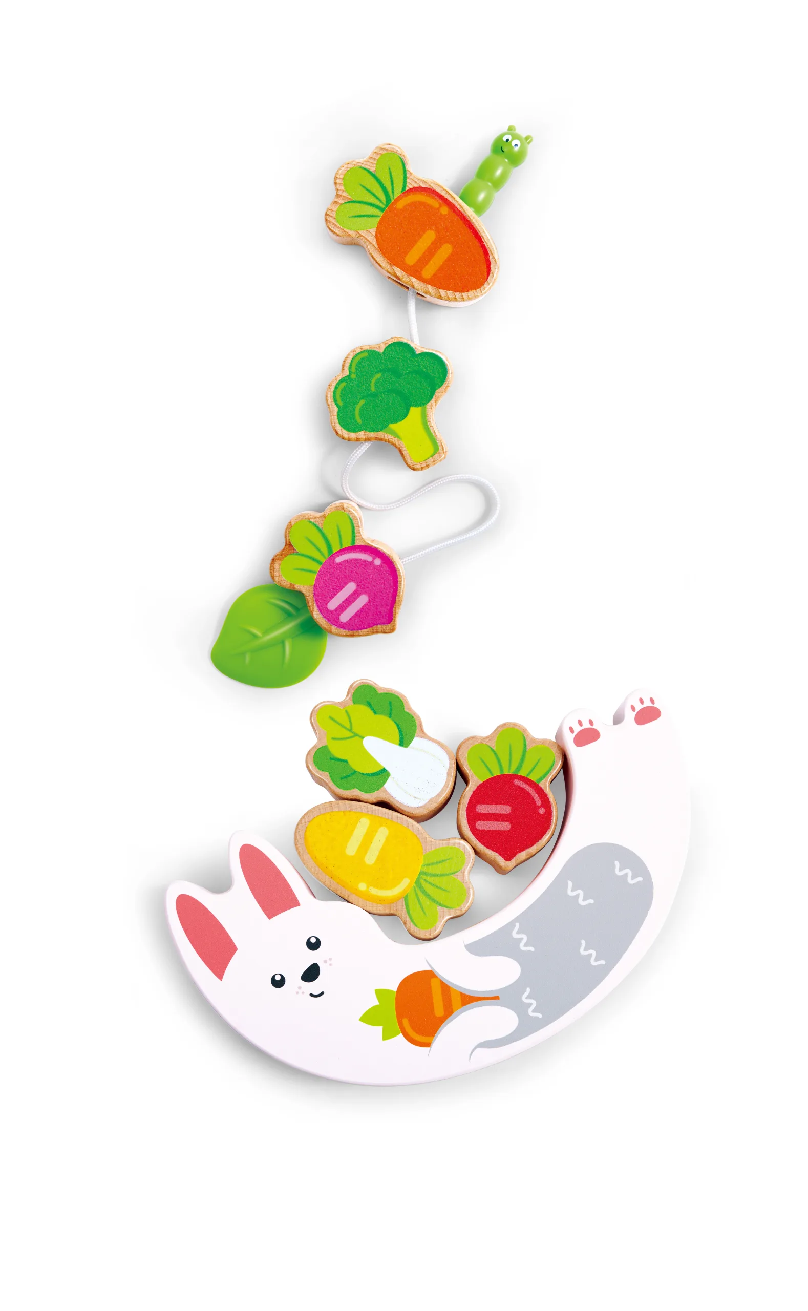 Образователна дървена играчка, Hape, Зайче, Баланс и нанизване - Image 6