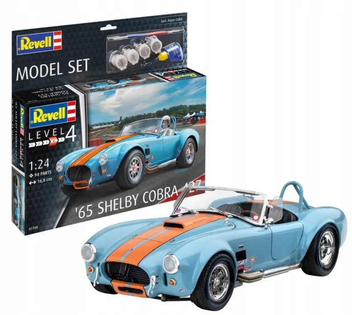 Комплект сглобяем модел, Revell, Автомобил Shelby Cobra 427 1965, 94 части - Image 2