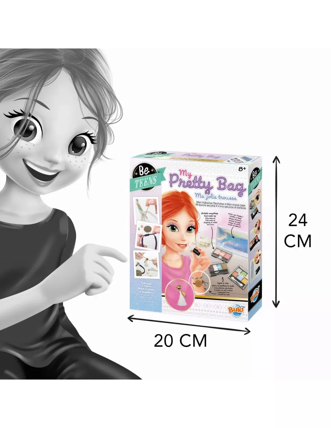 Творчески комплект, Buki France, Направи сам бижута и се гримирай със сенки, 27 части - Image 4