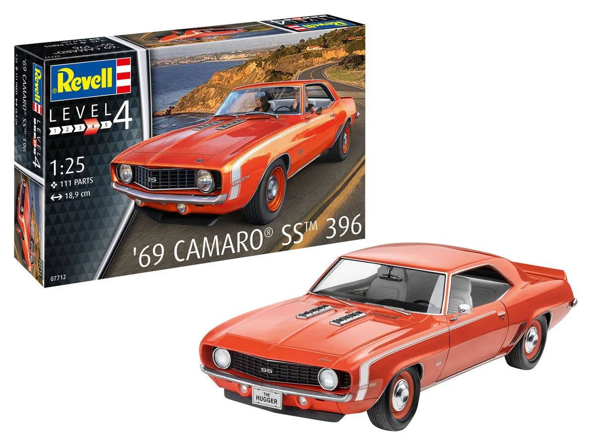Сглобяем модел, Revell, Chevrolet Camaro SS 396 1969г, 111 части - Image 2