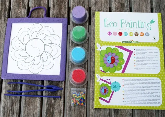 Творчески комплект, Eurekakids, Рисуване с еко бои, Мандала, 8 части - Image 2