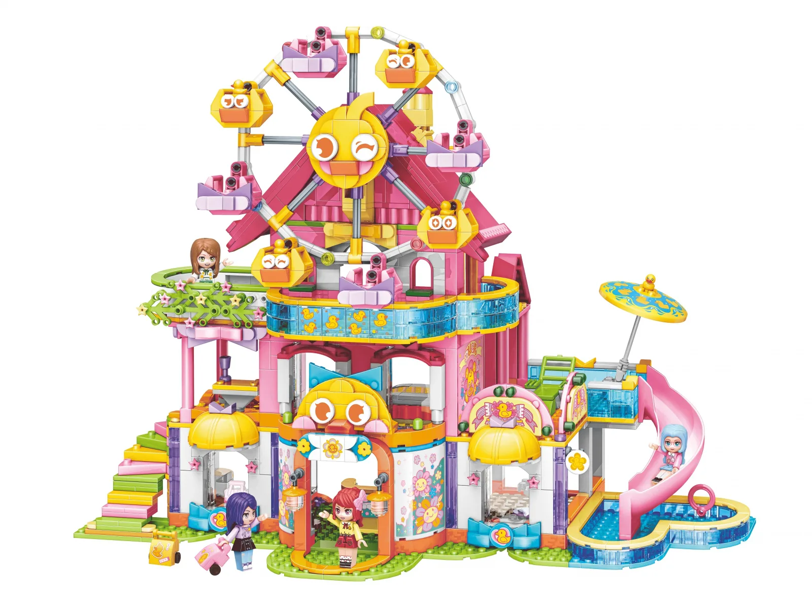 Конструктор, Qman, Cherry, Гранд хотел с виенско колело, 1038 части - Image 2