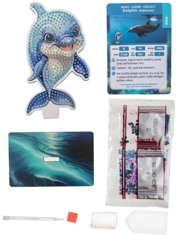 Комплект за диамантена бродерия, Craft Buddy, Crystal Art Buddies, Делфин, 7 части - Image 2