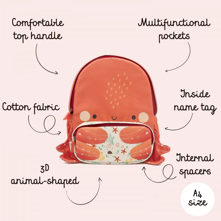 Детска раница, Sassi, Октопод, 27.6 х 36 см - Image 2