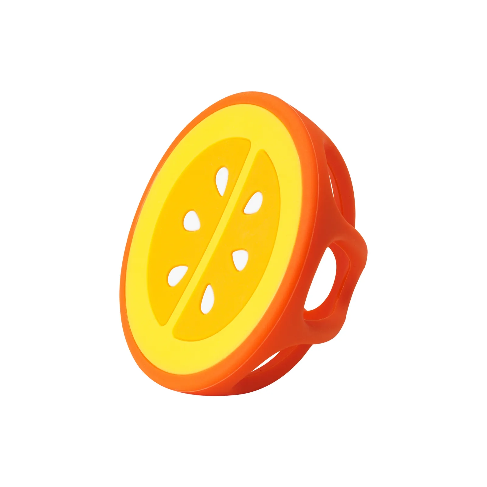 Успокояваща силиконова бебешка гризалка, Infantino, Портокал - Image 3