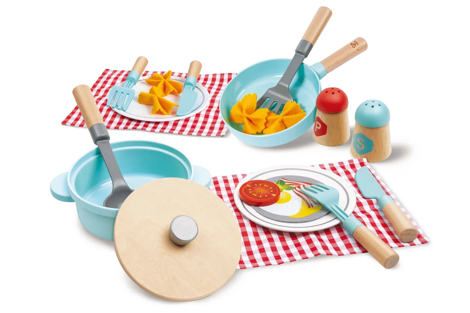 Дървен комплект за готвене и сервиране, Hape, 21 части - Image 2