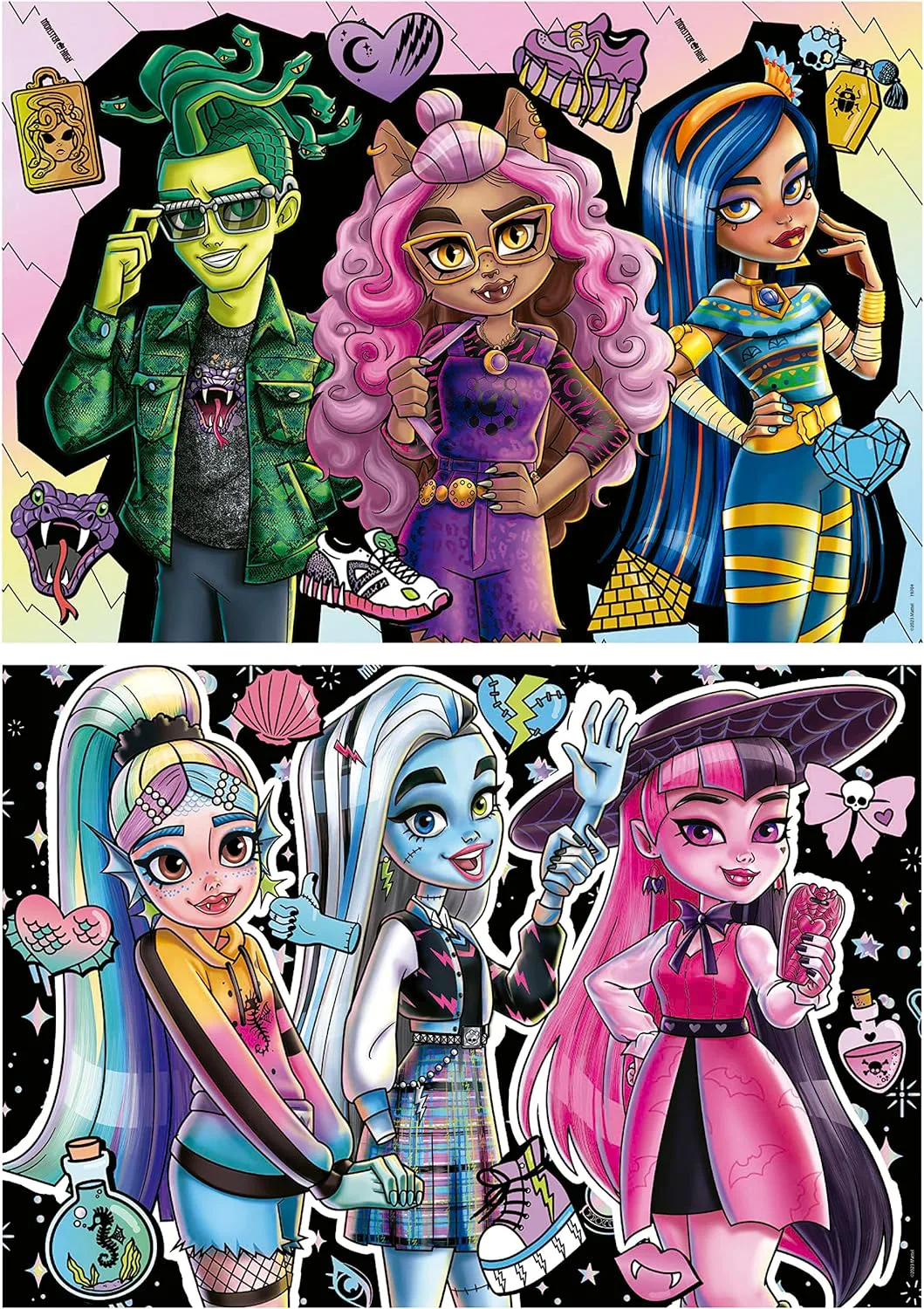 Пъзел, Educa, Monster High 2 в 1, 2 х 100 части - Image 2