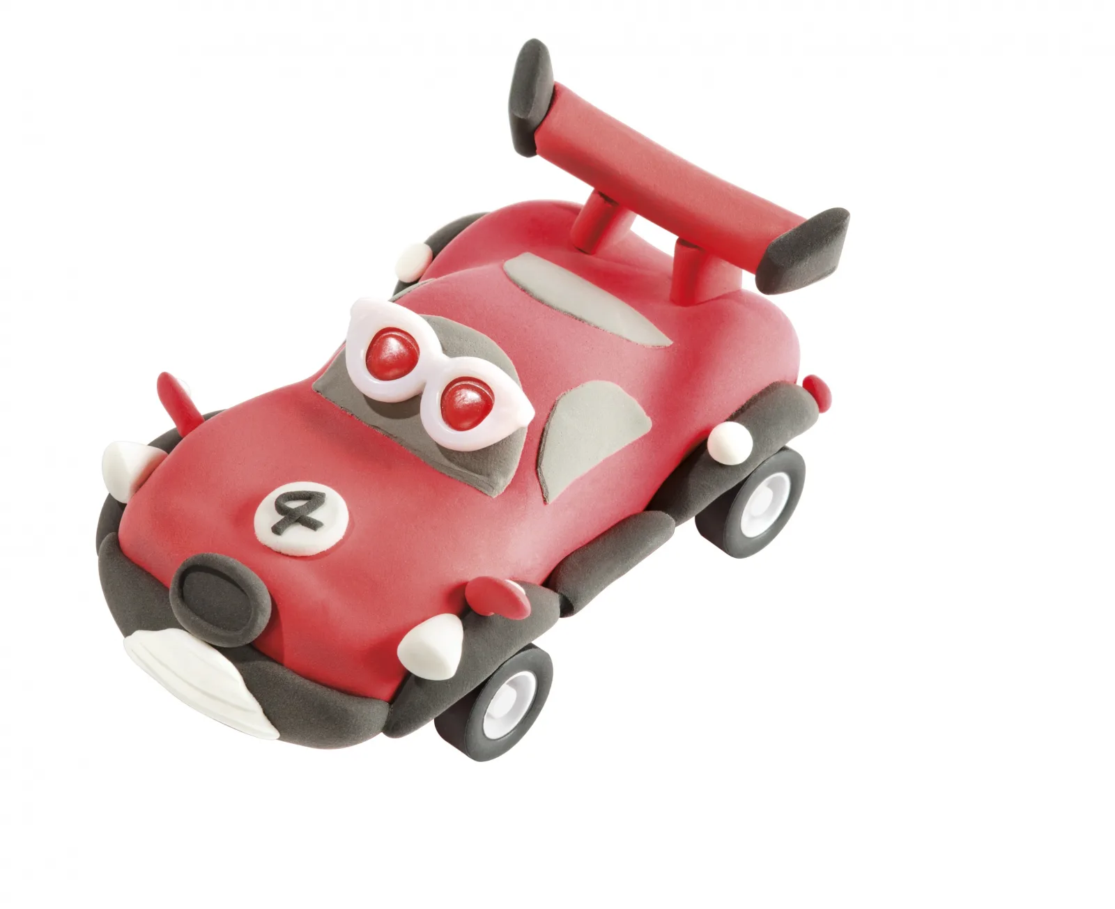 Творчески комплект, Totum, Направи с моделин, Червен автомобил - Image 2