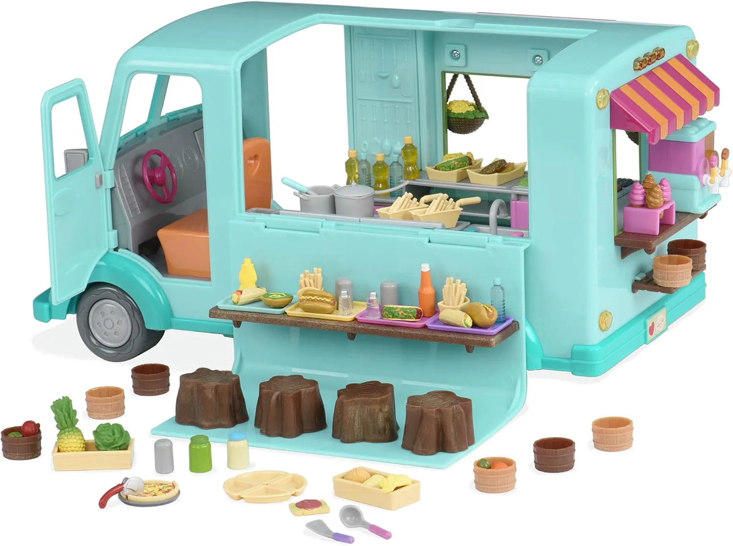 Комплект за игра, Battat, Li′l Woodzeez, Камион за бързо хранене - Image 5