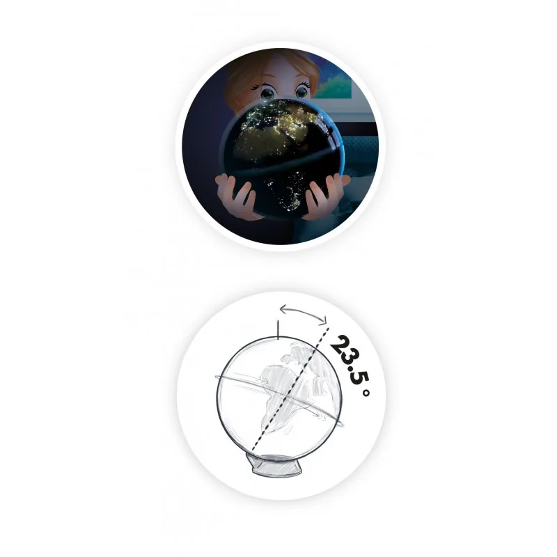 Образователна играчка, Buki France, Светещ въртящ се глобус 2 в 1, 20 см - Image 7