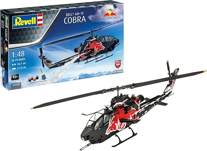Сглобяем модел, Revell, Подаръчен комплект, Хеликоптер Flying Bulls AH-1F Cobra, с аксесоари - Image 5