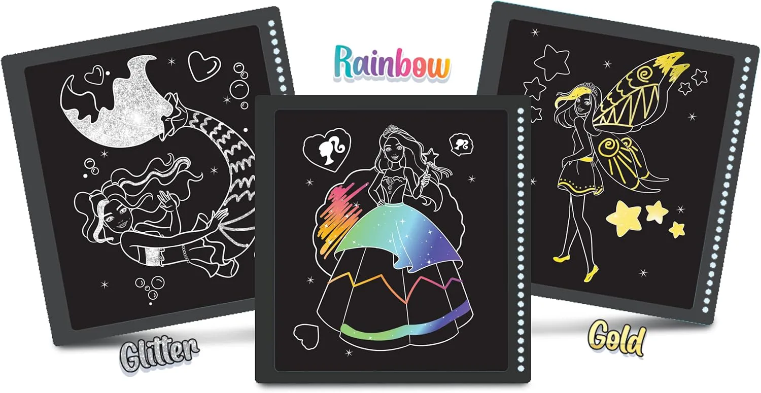 Творчески комплект, Lisciani, Barbie, Scratch Reveal, Скречбук Русалка - Image 3