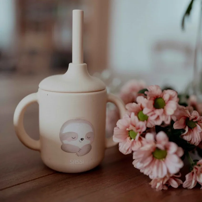 Силиконова чаша със сламка Sassi, Ленивец - Image 4