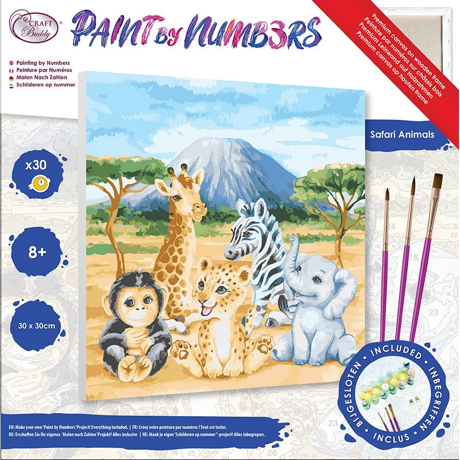 Творчески комплект, Craft Buddy, Рисуване по номера, Сафари, 30 х 30 см - Image 2