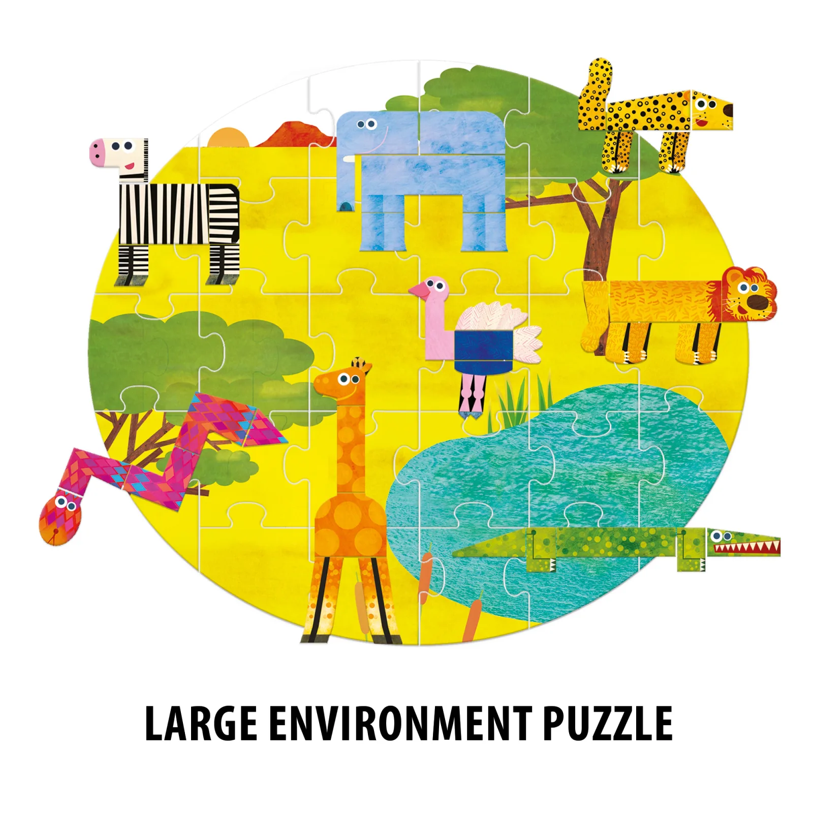 Образователен пъзел, Headu, Тактилни животни, 40 части - Image 3