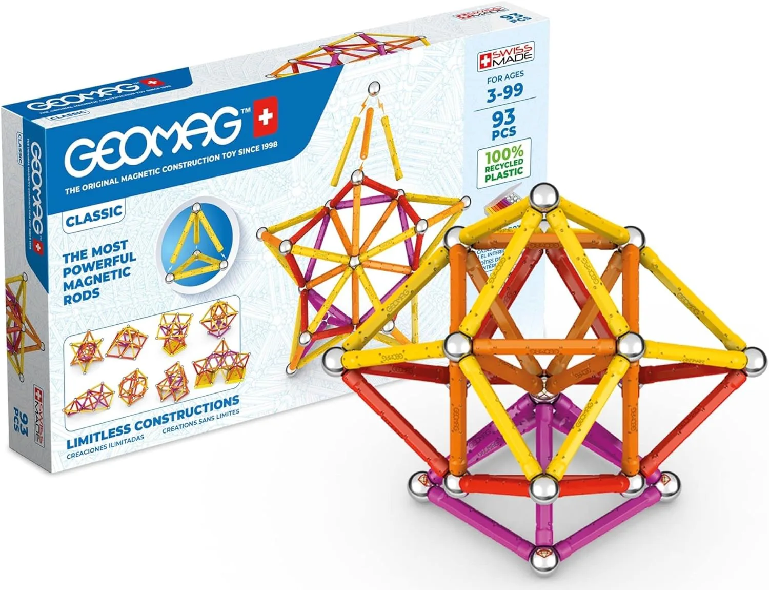 Магнитен конструктор, Geomag, Classic, 93 части - Image 2