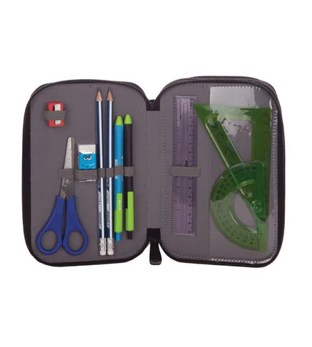 Ученически несесер, Astra, Hash, AC31 Jumbo, Ultraviolet Cats, С аксесоари, 20,5 x 13 x 6 см - Image 5