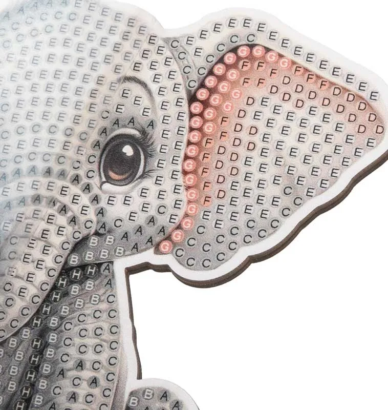 Комплект за диамантена бродерия, Craft Buddy, Crystal Art Buddies, Слон, 7 части - Image 4