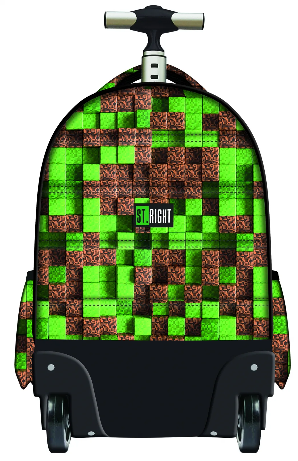 Ученическа раница с колелца, St.Right, Пиксели, 44 x 32 x 25 см - Image 2