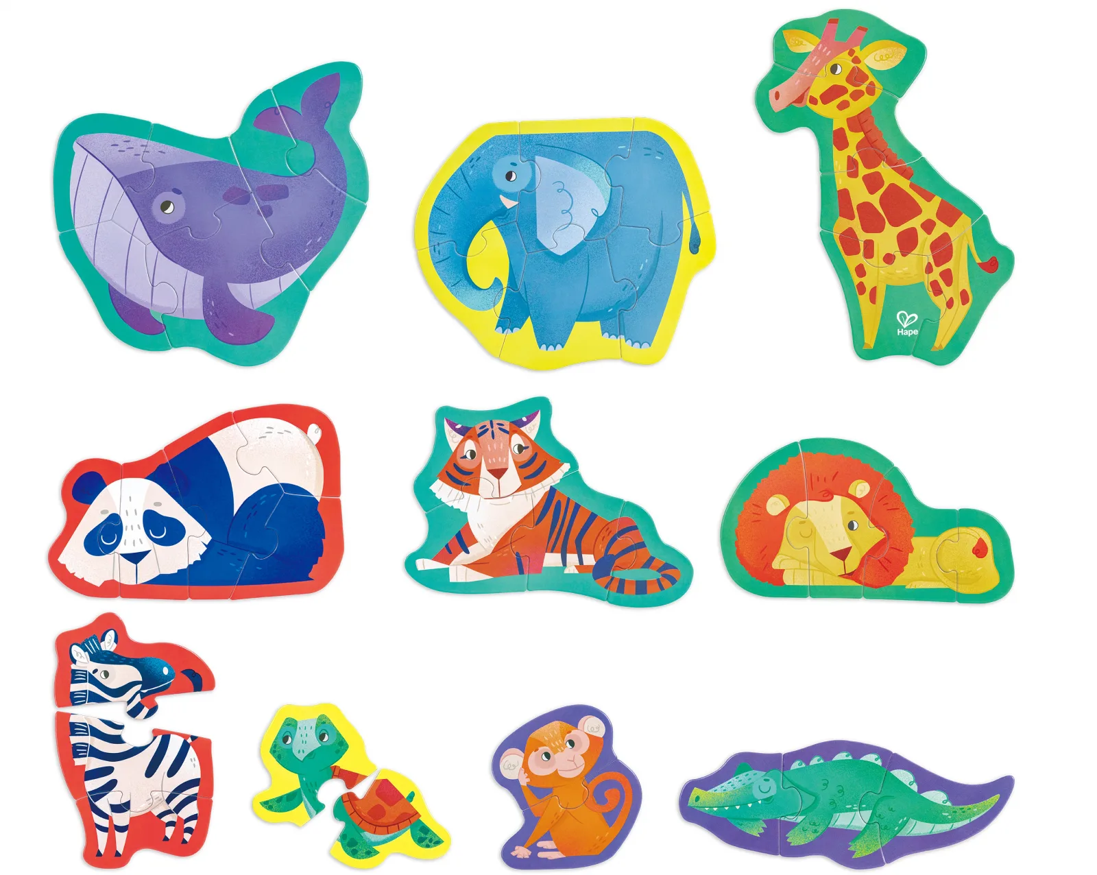 Образователен пъзел приятели от джунглата, Hape, 40 части - Image 2