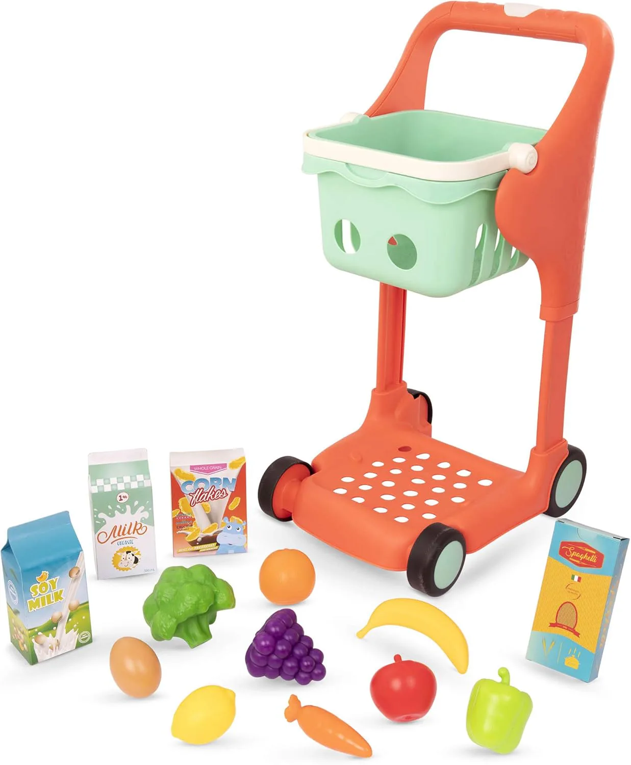 Детска музикална пазарска количка с продуки, Battat - Image 5
