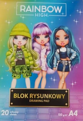Блокче за рисуване, Astra, RAINBOW HIGH, A4, 20 листа - Image 2