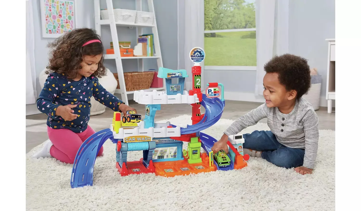 Интерактивна игра, Vtech, Сервиз за коли, 52.2 x 74 x 28.3 см - Image 3